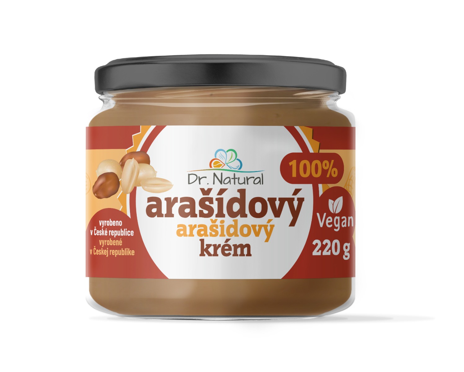 Dr. Natural Arašídový krém 100% 220 g Dr. Natural