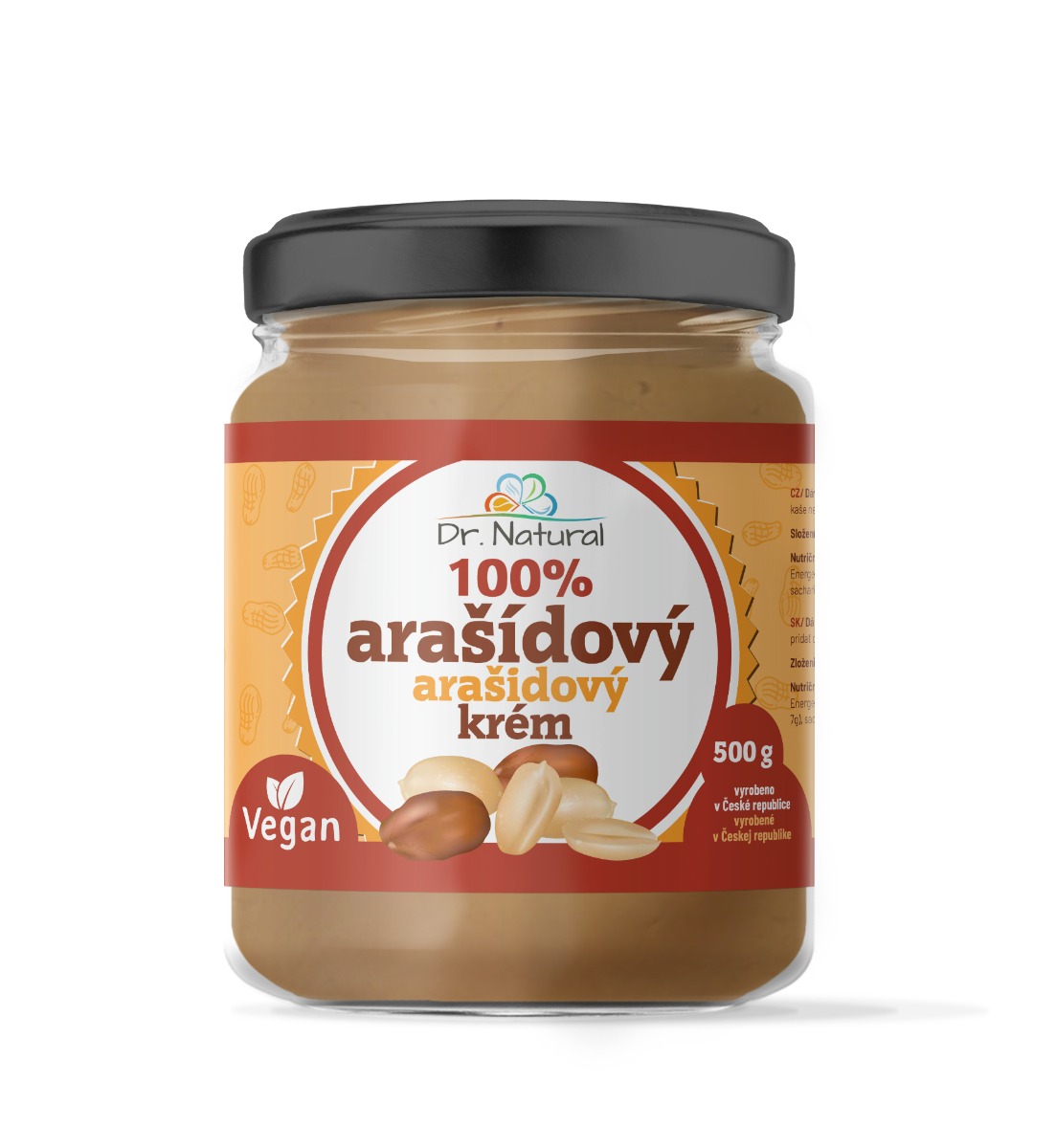 Dr. Natural Arašídový krém 100% 500 g Dr. Natural