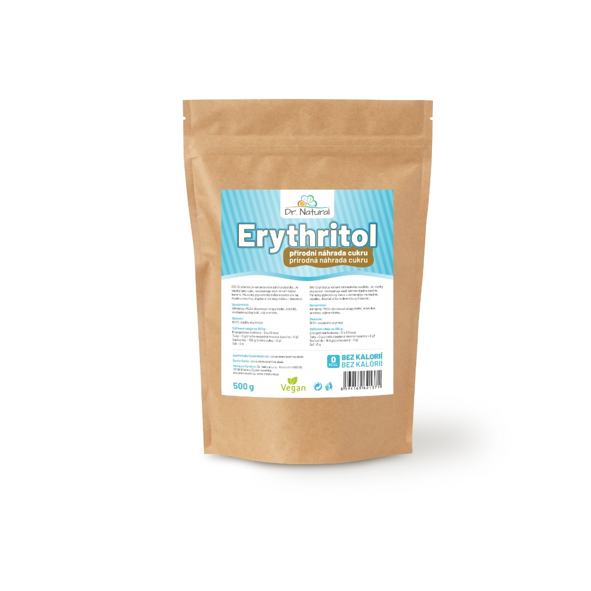 Dr. Natural Erythritol přírodní náhrada cukru 500 g Dr. Natural