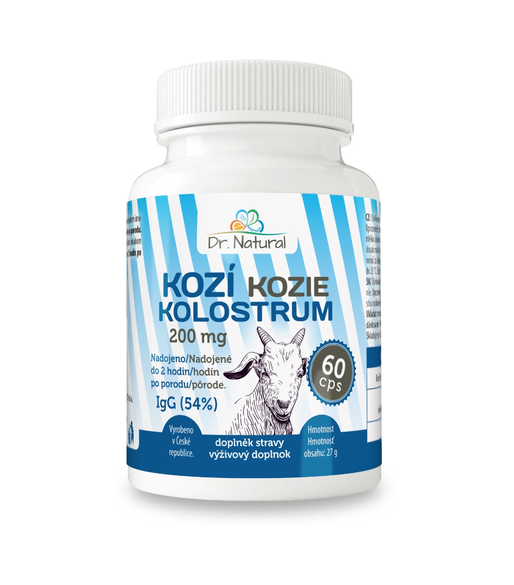 Dr. Natural Kozí Kolostrum IgG 54% 200 mg 60 kapslí Dr. Natural