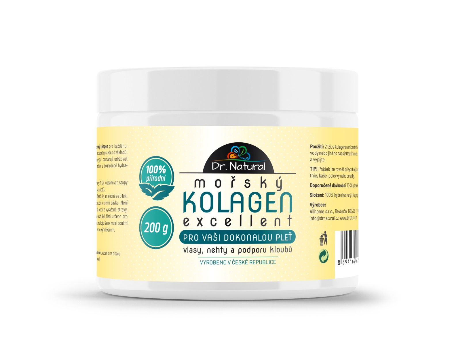 Dr. Natural Mořský Kolagen Excelent 100% 200 g Dr. Natural