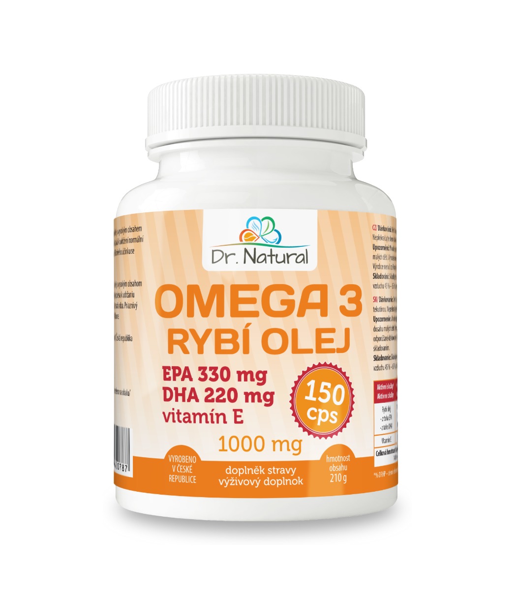 Dr. Natural Omega 3 Rybí olej 1000 mg 150 kapslí Dr. Natural