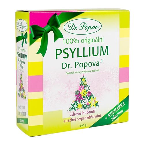 Dr. Popov Psyllium rozpustná vláknina 500 g vánoční balení Dr. Popov