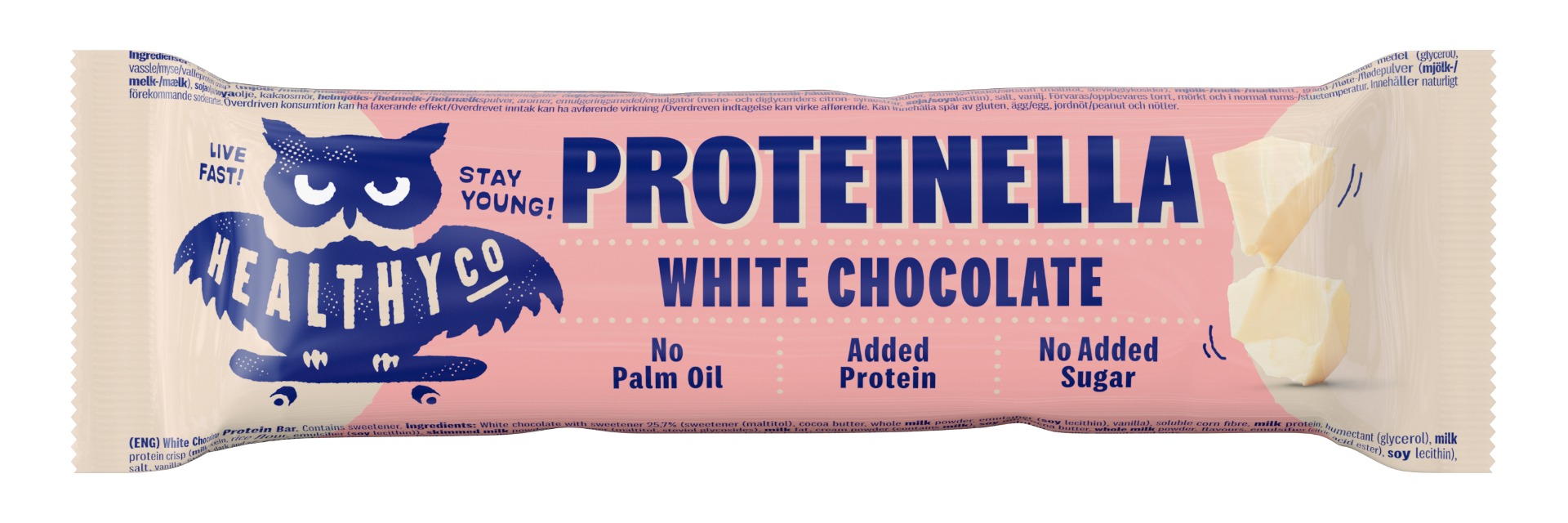 HealthyCo Proteinella bílá čokoláda tyčinka 35 g HealthyCo