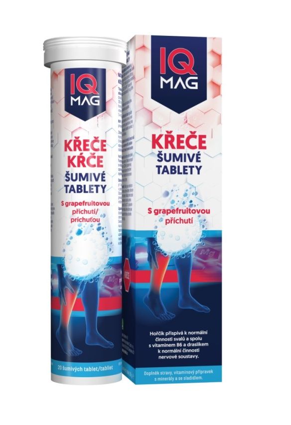 IQ Mag Křeče šumivé tablety grapefruit 20 ks IQ Mag