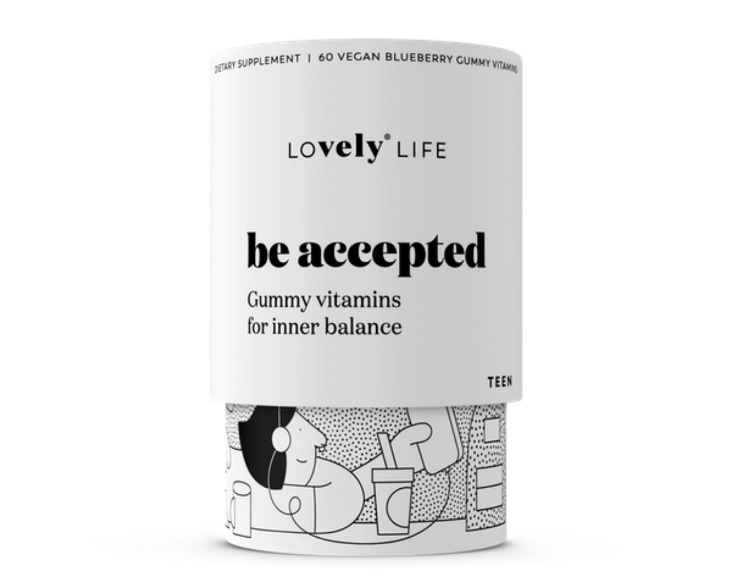 LOVELY LIFE Be accepted gumové vitamíny 60 ks LOVELY LIFE