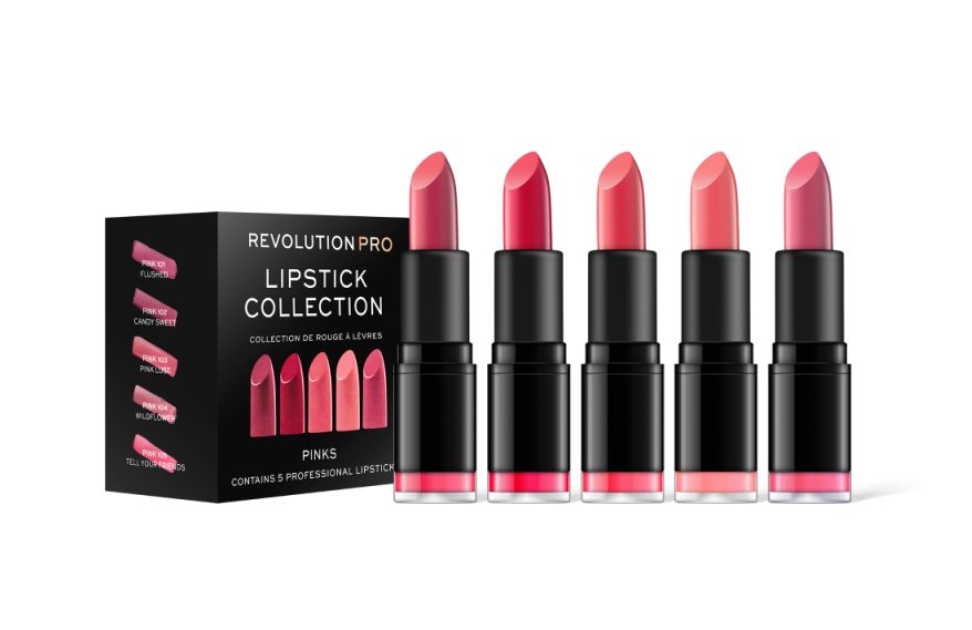 Makeup Revolution PRO Lipstick Collection Pinks sada rtěnek 5 ks Makeup Revolution