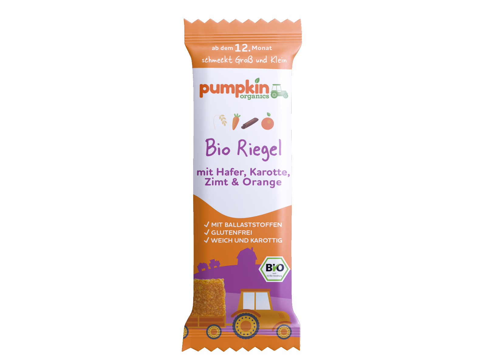 Pumpkin Organics BIO Ovesná tyčinka s mrkví