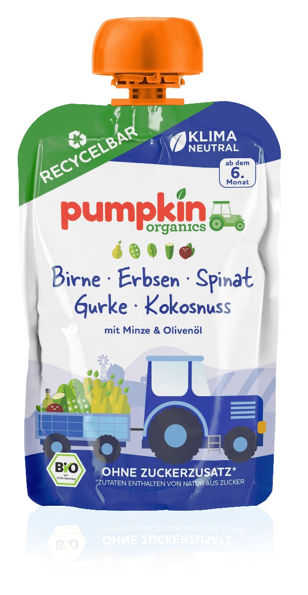 Pumpkin Organics BIO Zeleninové pyré Hrášek