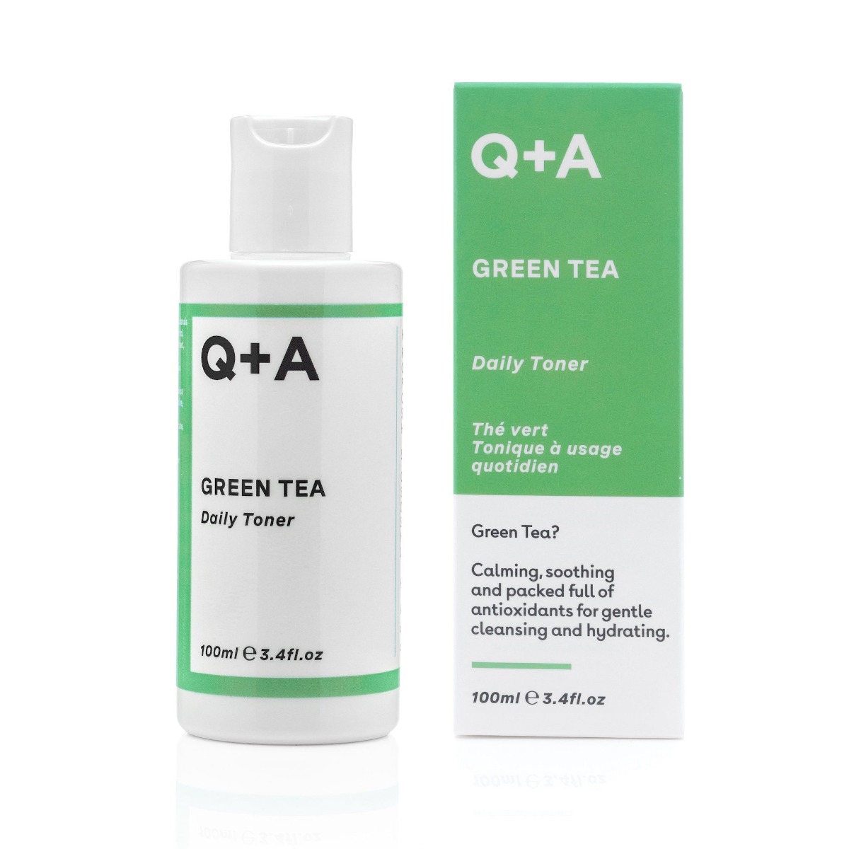 Q+A Pleťové tonikum se zeleným čajem 100 ml Q+A
