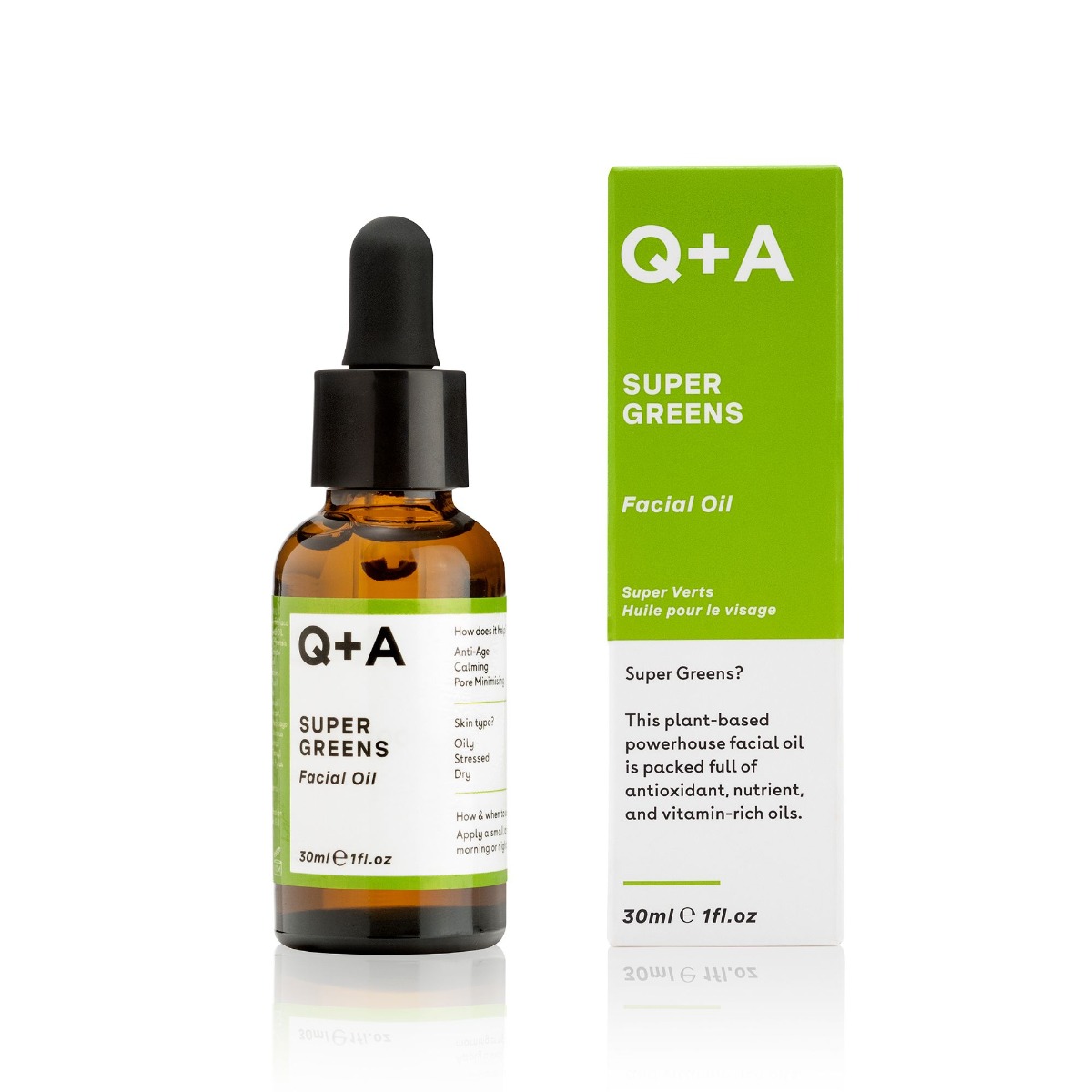 Q+A Super greens olej na obličej 30 ml Q+A