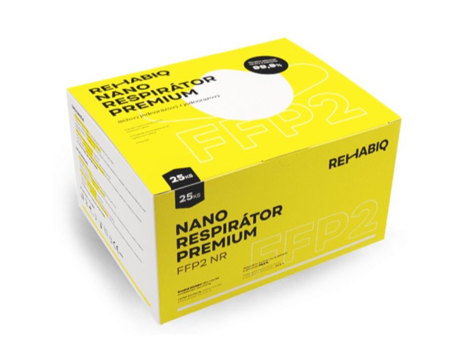 Rehabiq Nano respirátor Premium FFP2 25 ks Rehabiq