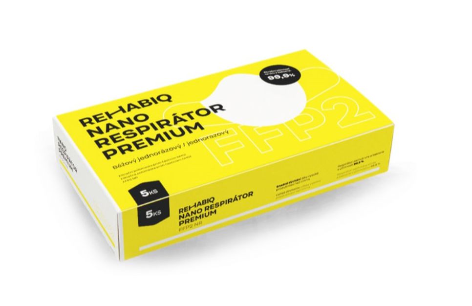 Rehabiq Nano respirátor Premium FFP2 5 ks Rehabiq