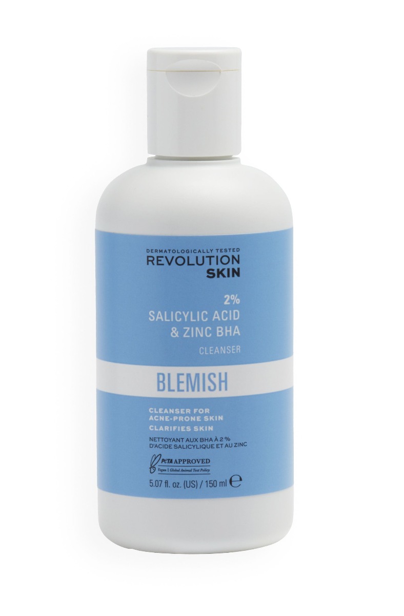 Revolution Skincare 2% Salicylic Acid & Zinc BHA Anti Blemish Cleanser čisticí krém 150 ml Revolution Skincare