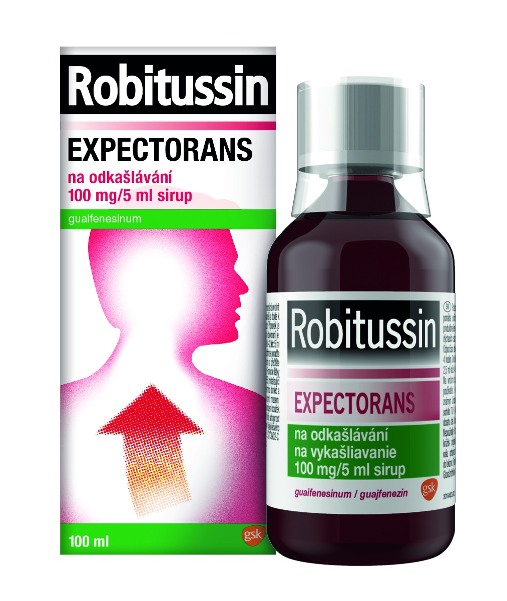 Robitussin Expectorans na odkašlávání 100 mg/5 ml sirup 100 ml Robitussin