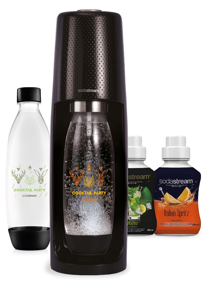 SODASTREAM Spirit Black Cocktail Pack výrobník perlivé vody SODASTREAM