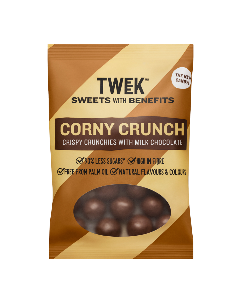 TWEEK Corn crunchers kukuřičné křupky v mléčné čokoládě 60 g TWEEK