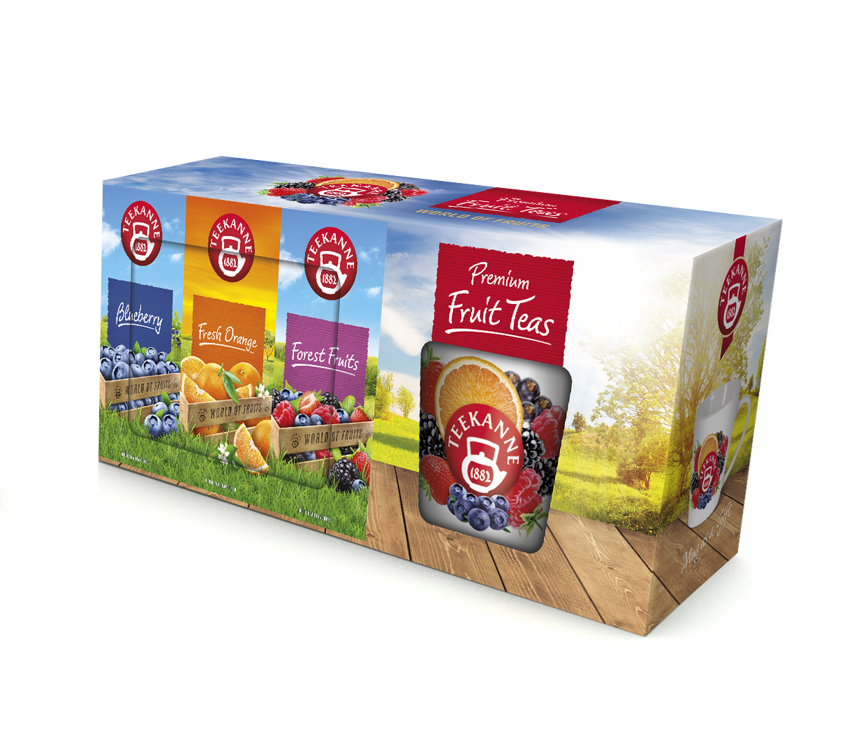 Teekanne Premium Fruit Teas 3x20 sáčků + hrnek Teekanne