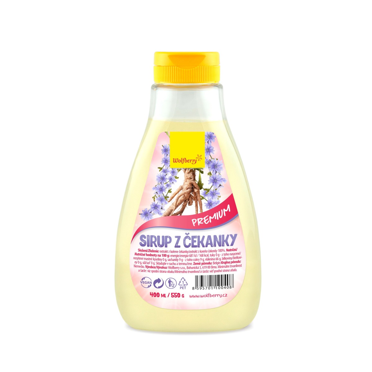 Wolfberry Sirup z čekanky 400 ml / 550 g Wolfberry