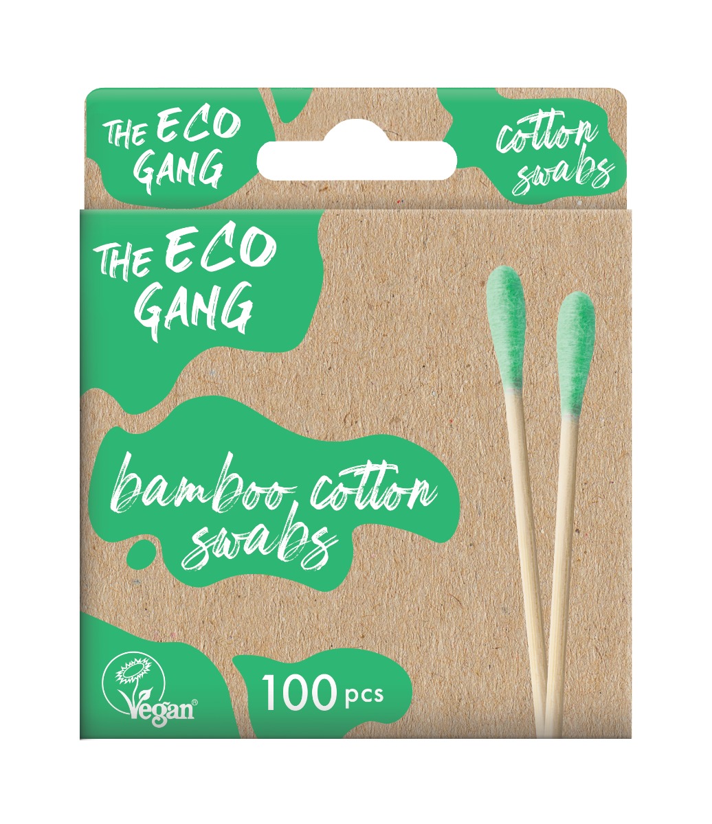 the ECO GANG Bambusové vatové tyčinky zelené 100 ks the ECO GANG