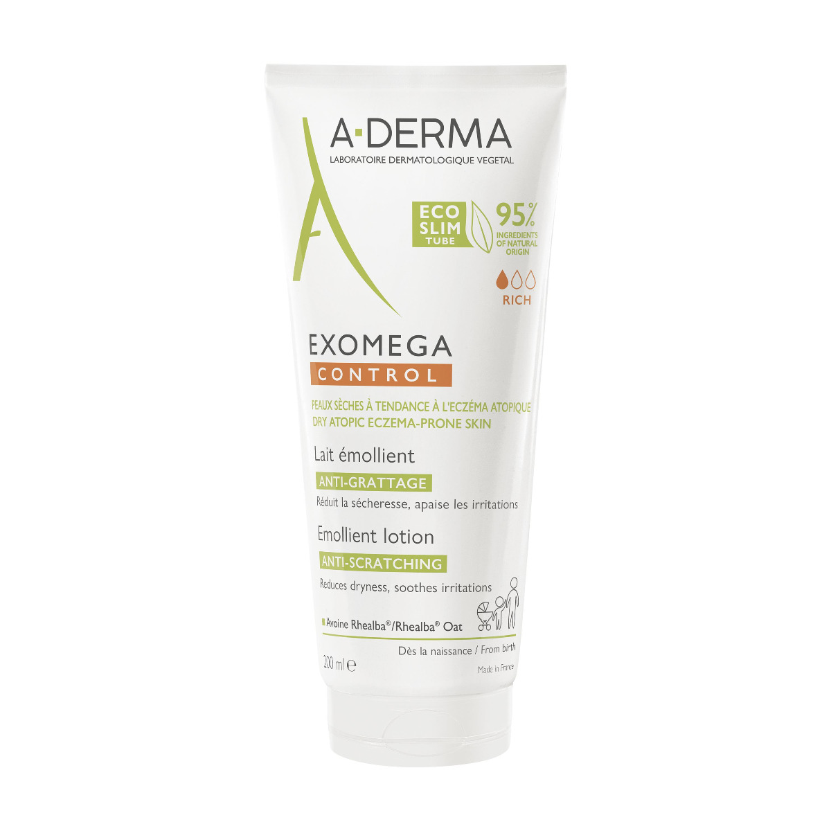 A-Derma Exomega Control Emolienční mléko 200 ml A-Derma