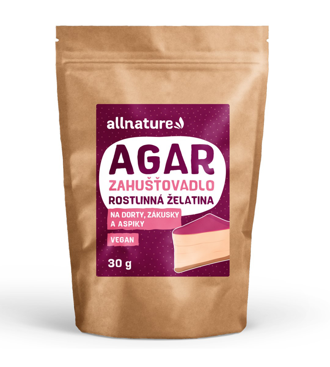 Allnature Agar rostlinná želatina 30 g Allnature