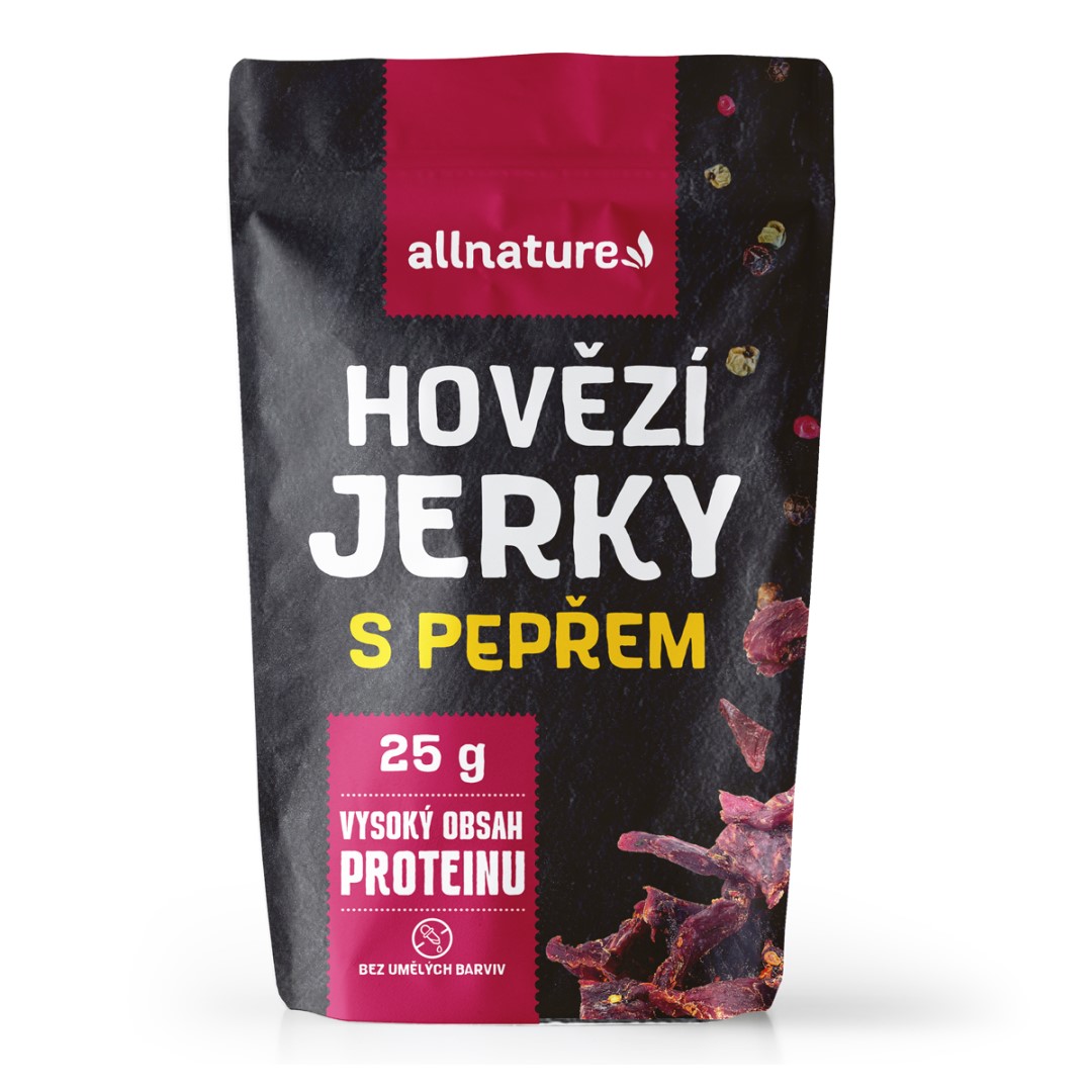 Allnature BEEF Pepper Jerky sušené hovězí maso 25 g Allnature