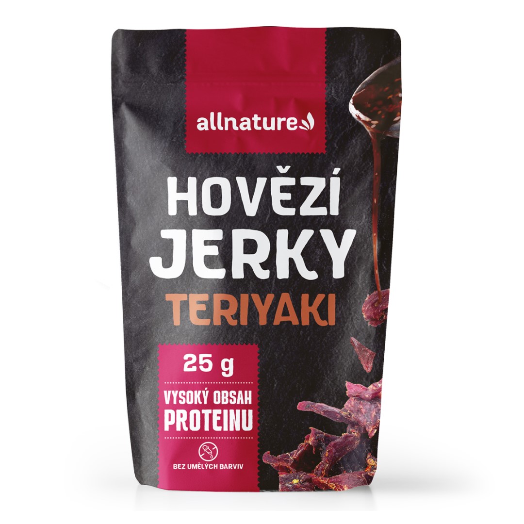 Allnature BEEF Teriyaki Jerky sušené hovězí maso 25 g Allnature