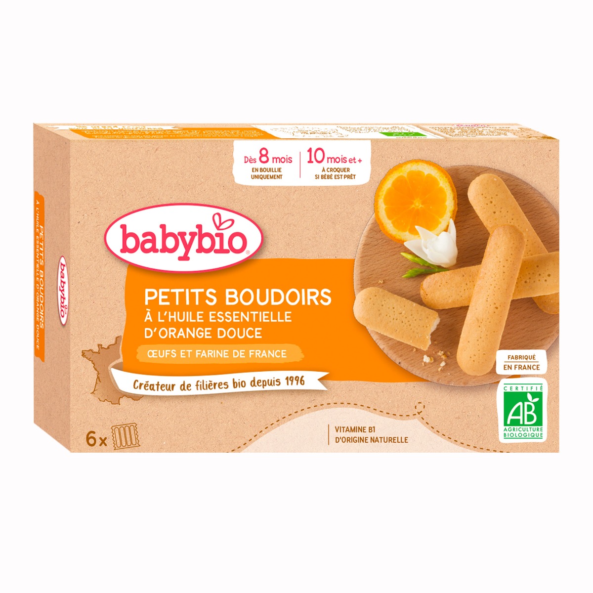 Babybio Piškoty s příchutí sladkého pomeranče 120 g Babybio