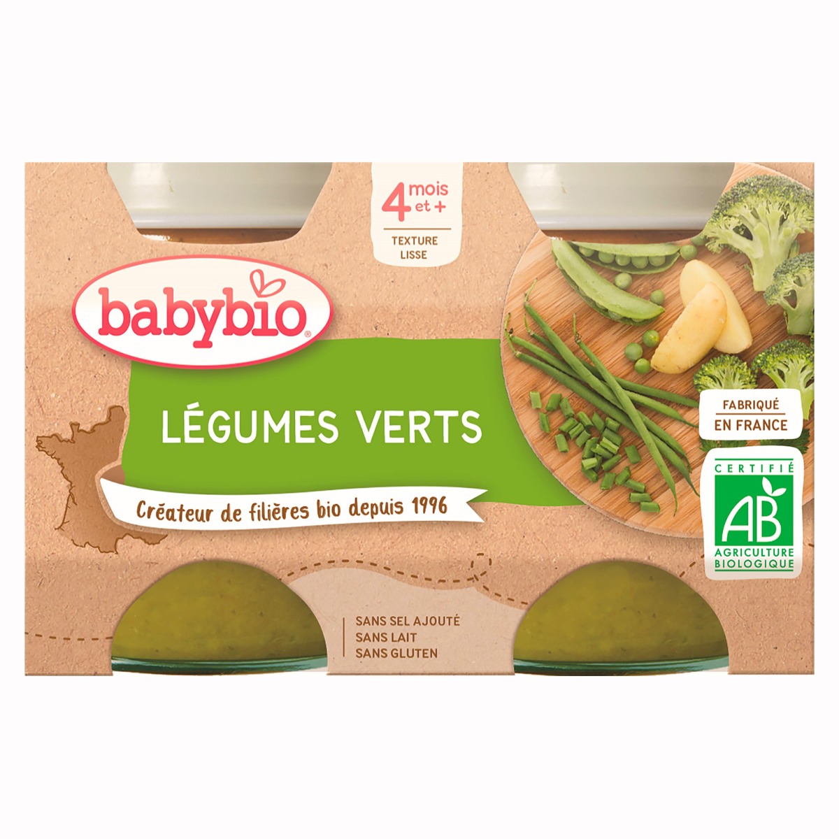 Babybio Zelená zelenina 2x130 g Babybio