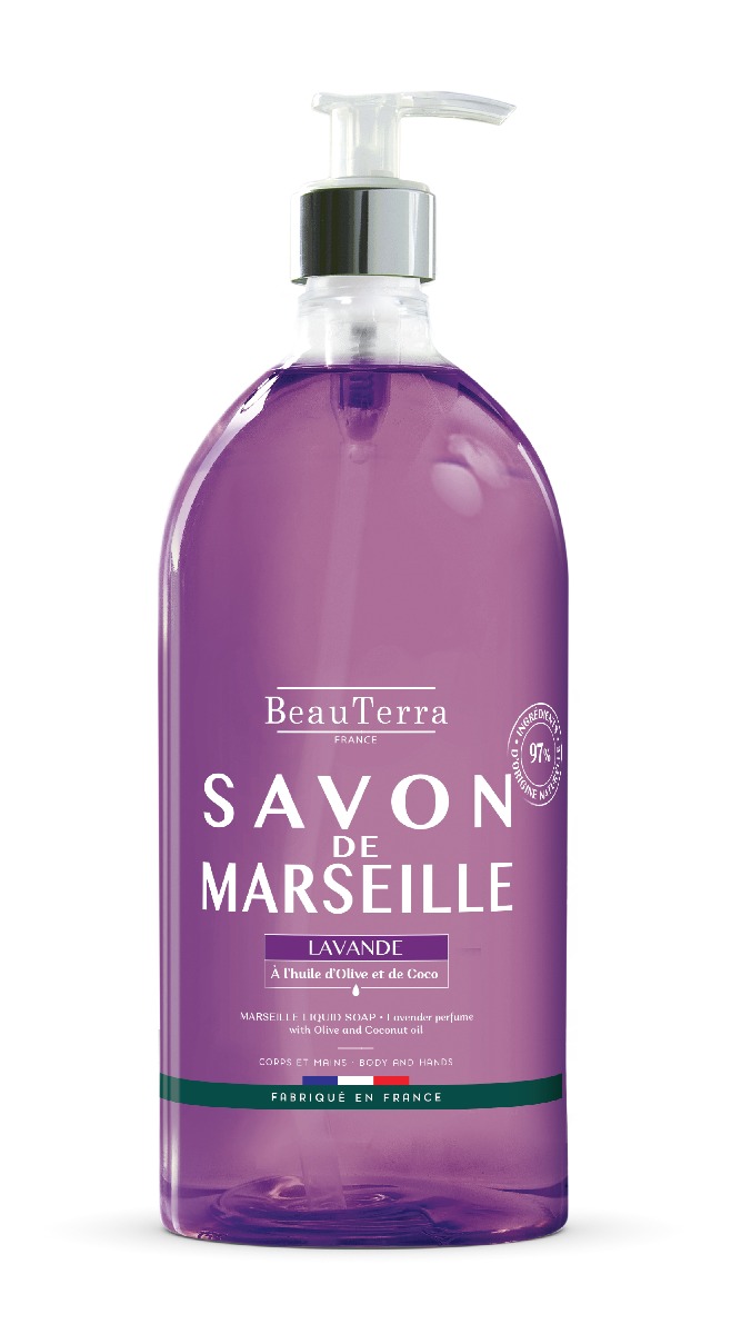 BeauTerra Marseillské tekuté mýdlo Levandule 1 l BeauTerra