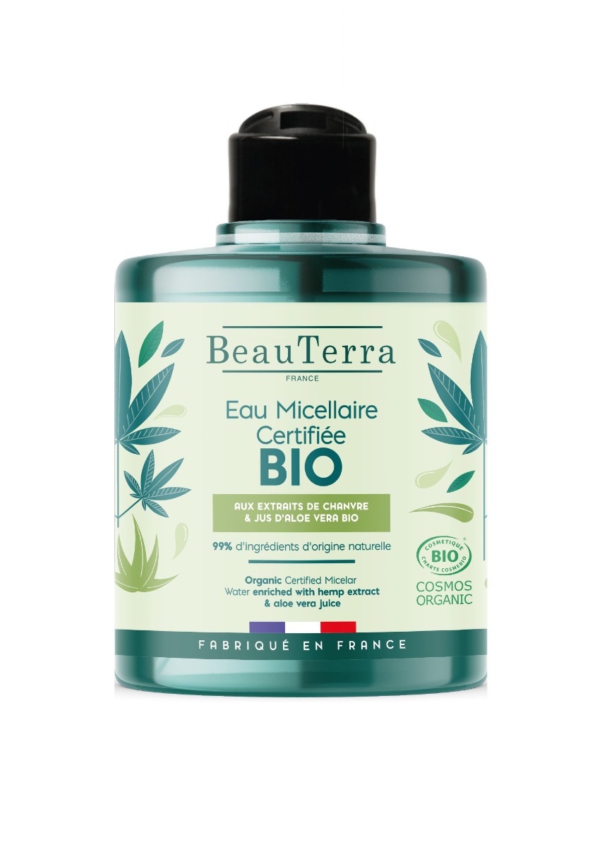 BeauTerra Micelární voda Aloe vera a konopí BIO 500 ml BeauTerra