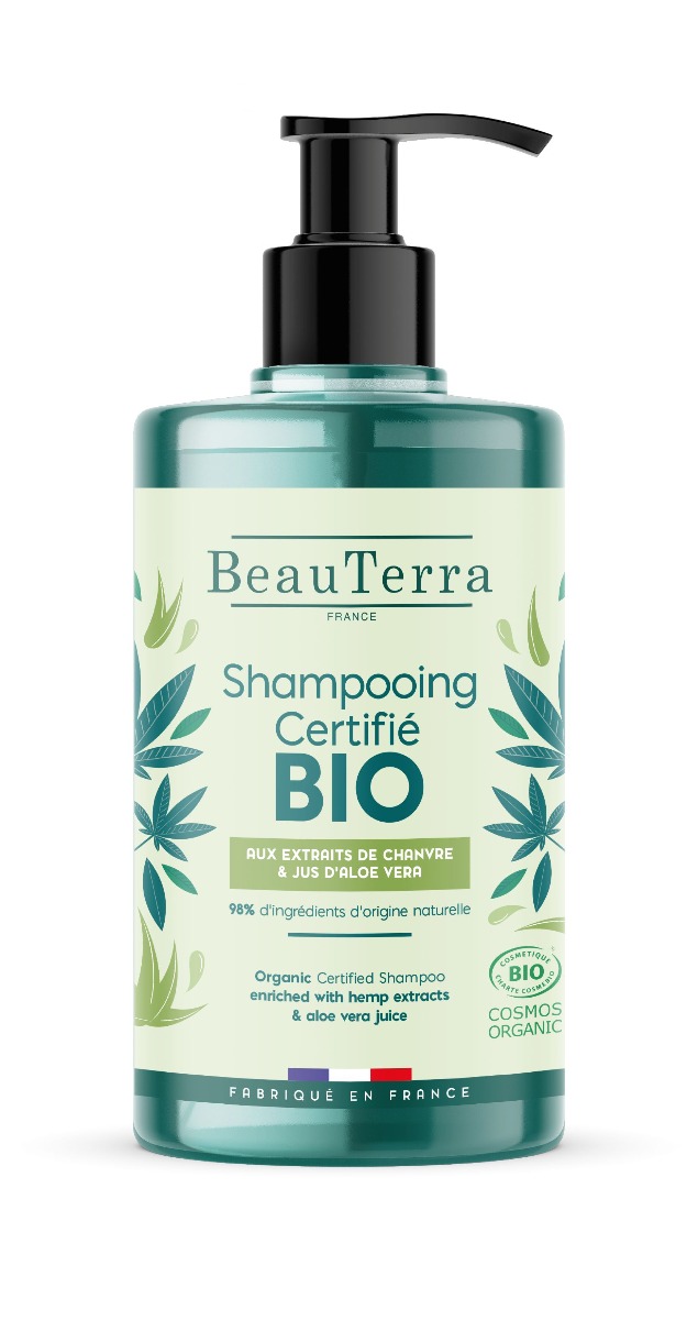 BeauTerra Šampon Aloe vera a konopí BIO 750 ml BeauTerra