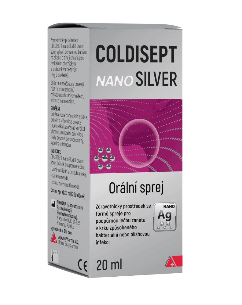 Coldisept nanoSilver orální sprej 20 ml Coldisept