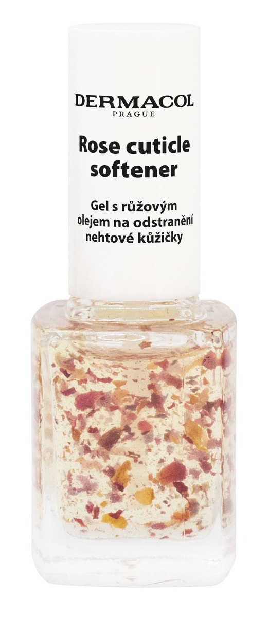 Dermacol Rose cuticle softener gel s růžovým olejem na nehty 12 ml Dermacol