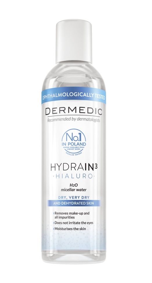 Dermedic Hydrain3 Hialuro H2O micelární voda 200 ml Dermedic