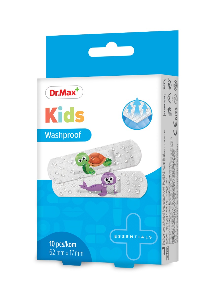 Dr.Max Kids Washproof 62 mm x 17 mm náplast 10 ks Dr.Max