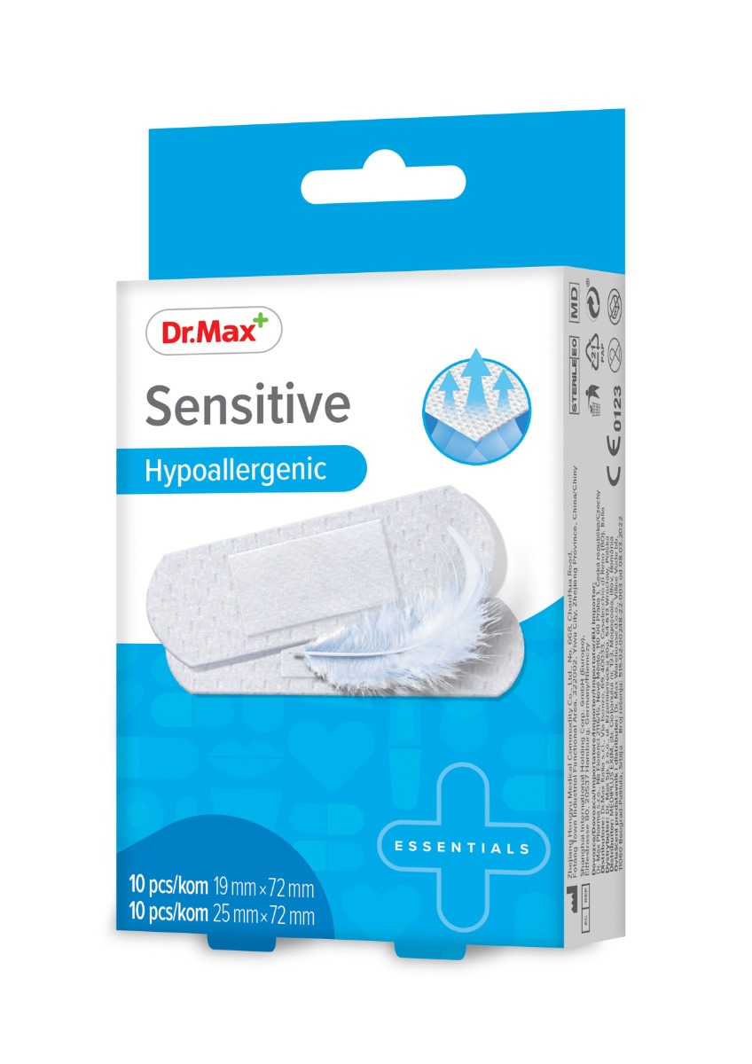 Dr.Max Sensitive Hypoallergenic 2 velikosti náplast 10 ks Dr.Max