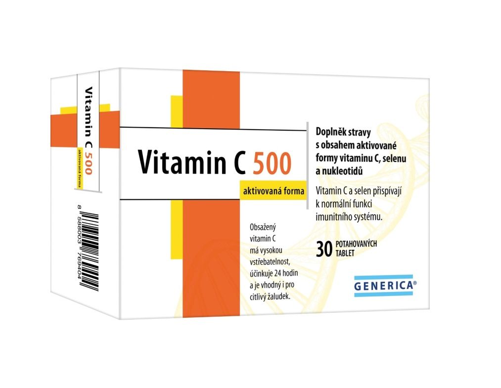 Generica Vitamin C 500 aktivovaná forma 30 tablet Generica