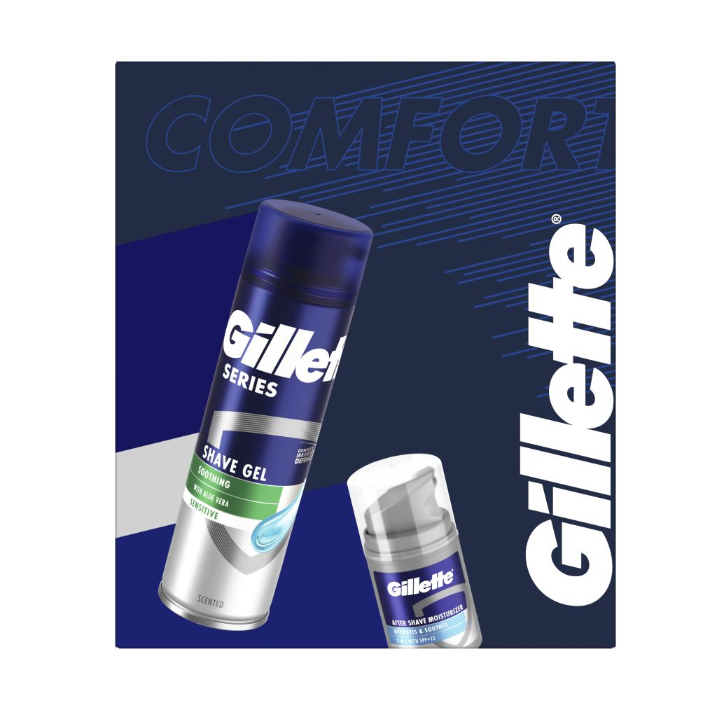 Gillette Series Gel na holení + krém dárková sada pro muže Gillette