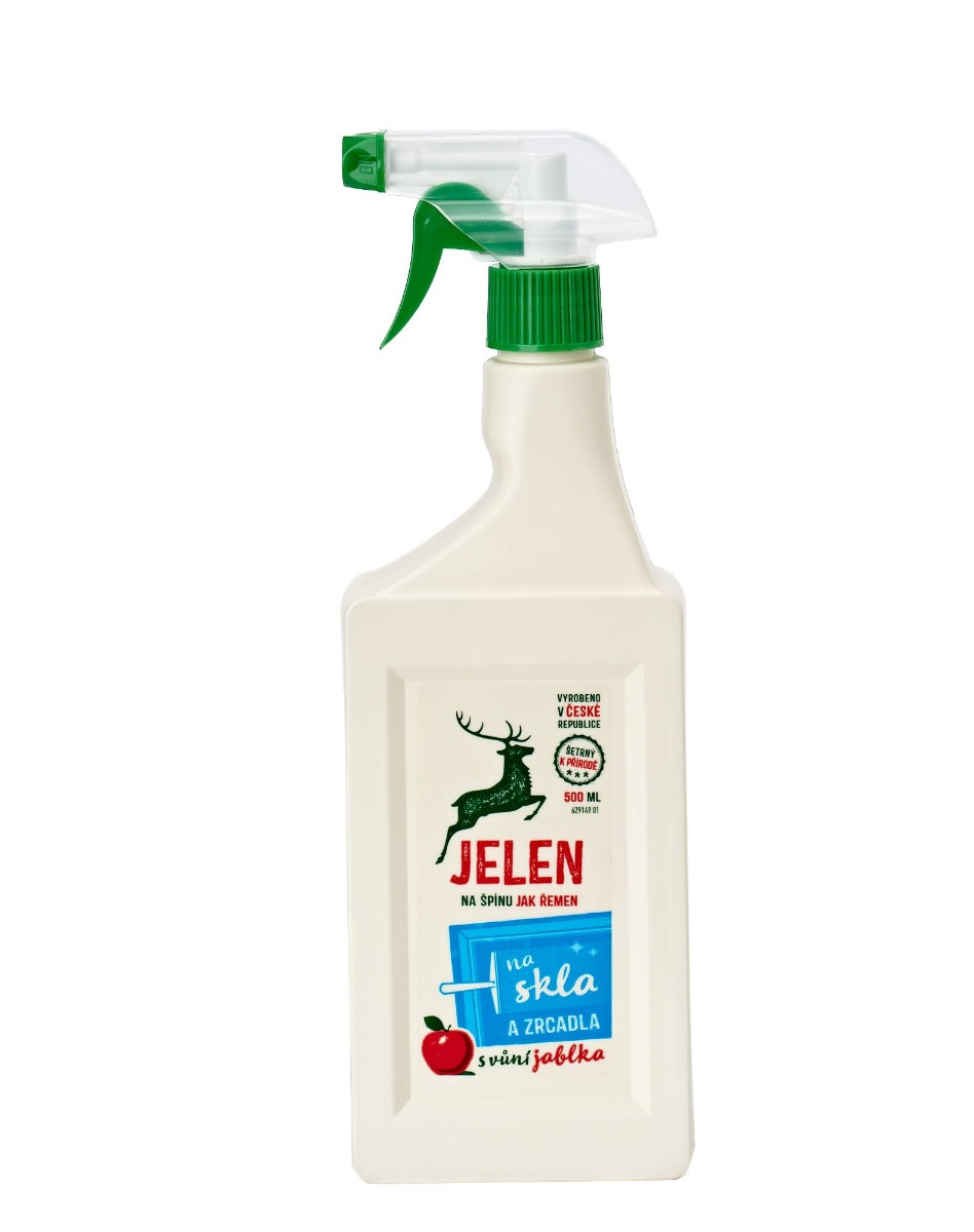 Jelen Na skla a zrcadla s vůní jablka 500 ml Jelen