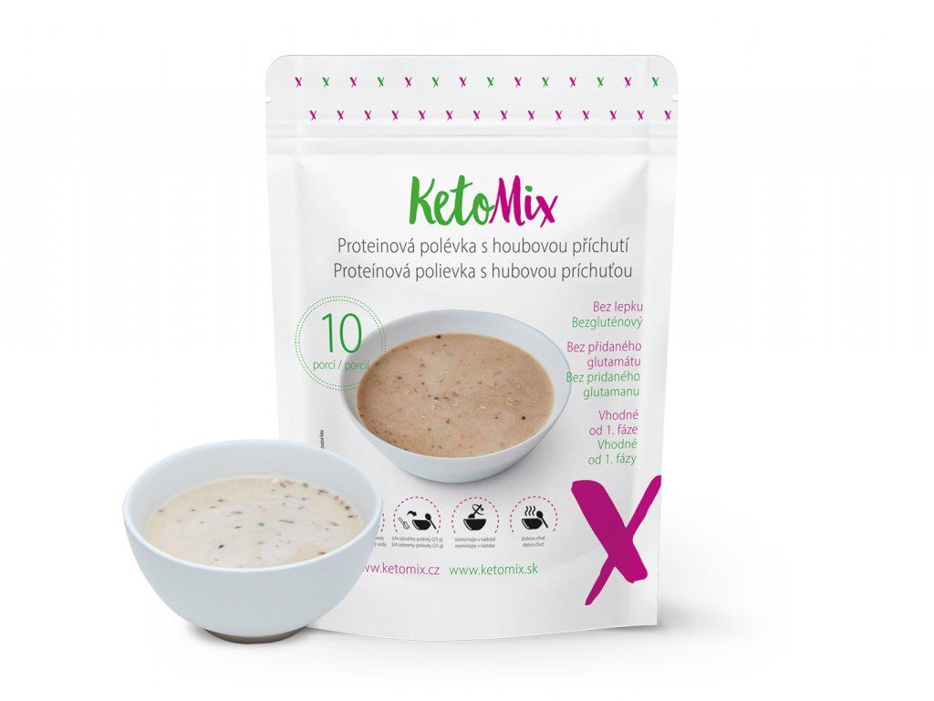 KetoMix Proteinová polévka houbová 250 g KetoMix