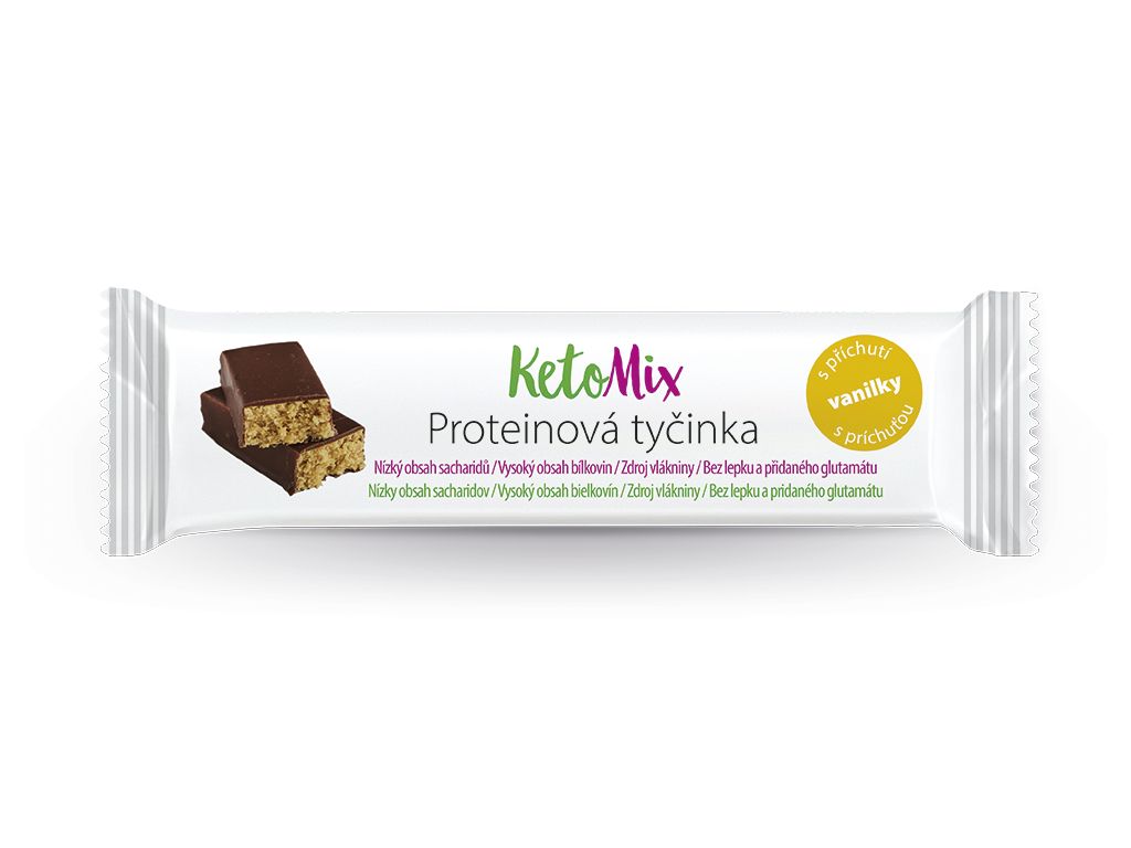 KetoMix Proteinová tyčinka vanilka 40 g KetoMix