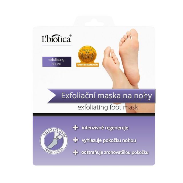 L'biotica Exfoliační maska na nohy 1 pár L'biotica