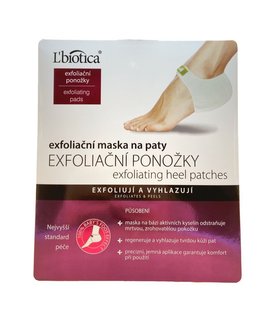 L'biotica Exfoliační maska na paty 1 pár L'biotica