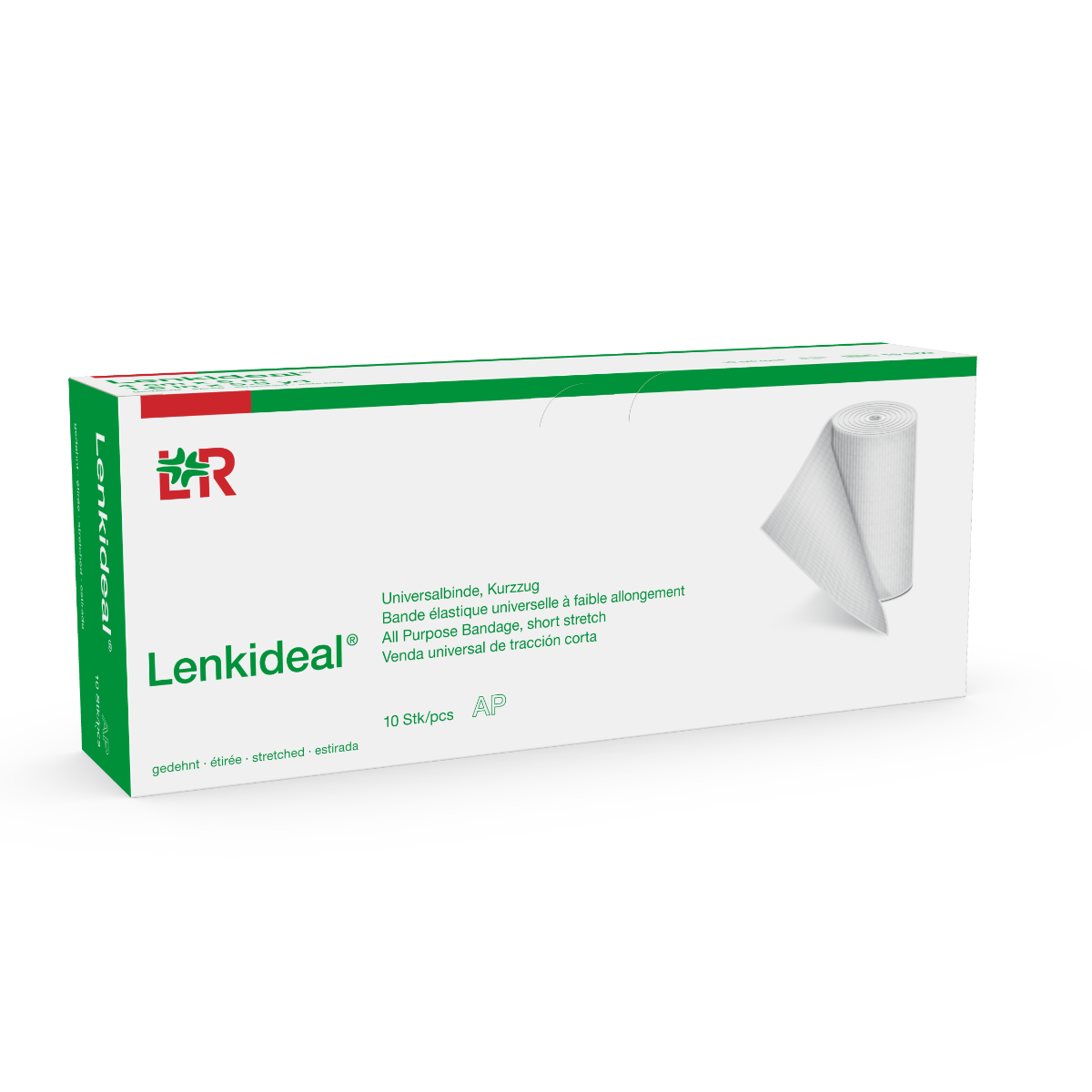 Lenkideal Elastické obinadlo 10 cm x 5 m krátký tah 1 ks Lenkideal