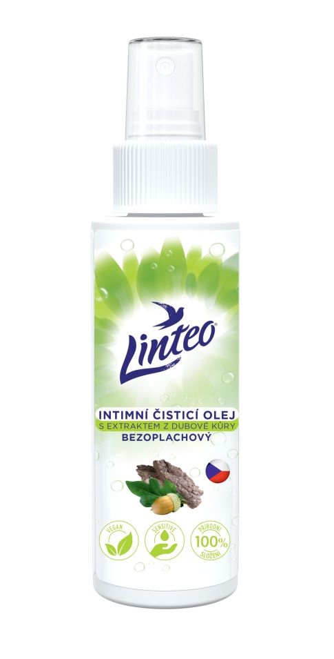 Linteo Intimní čisticí olej s extraktem z dubové kůry bezoplachový 100 ml Linteo