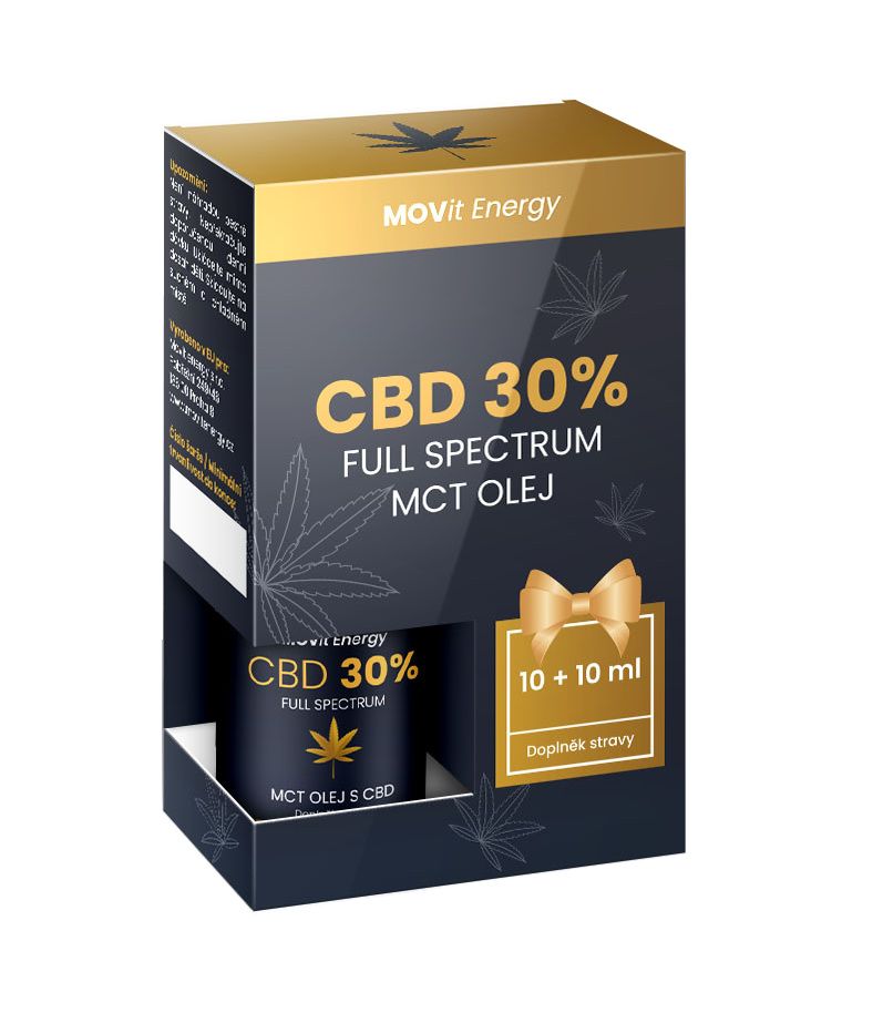 MOVit Energy CBD 30% Full Spectrum MCT olej dárkové balení 10+10 ml MOVit Energy