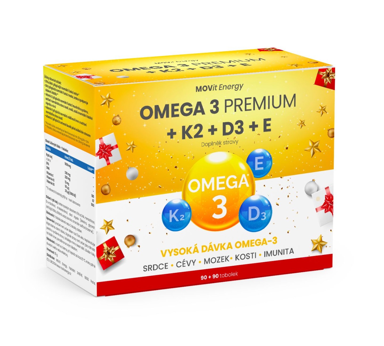 MOVit Energy Omega 3 Premium + K2 + D3 + E 90+90 tobolek MOVit Energy