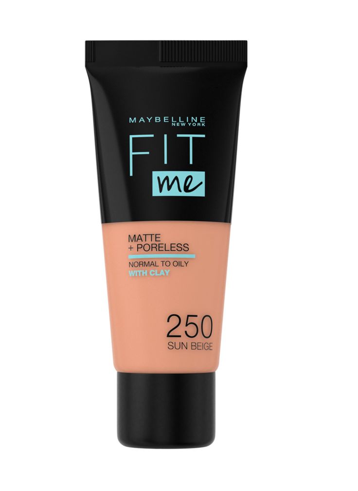 Maybelline Fit me Matte + Poreless odstín 250 Sun Beige make-up 30 ml Maybelline